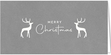 2025 für Firmen | Kategorie - Silber Struktur Optik - | Motiv: Elegantes Hirschpaar - Artikel Nummer 1114-807