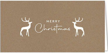 2025 für Firmen | Kategorie - Kraftpapier Optik - | Motiv: Elegantes Hirschpaar - Artikel Nummer 1114-808