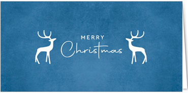 2025 für Firmen | Kategorie - Blaue Struktur Optik - | Motiv: Elegantes Hirschpaar - Artikel Nummer 1114-810