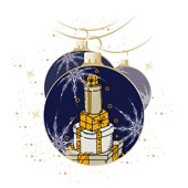 Weihnachtskarten-Dekore