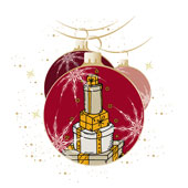 Weihnachtskarten-Dekore