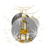 Weihnachtskarten-Dekore