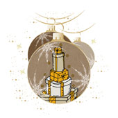 Weihnachtskarten-Dekore