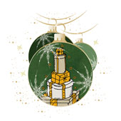 Weihnachtskarten-Dekore