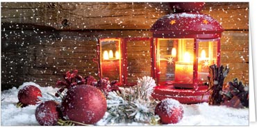 2025 für Firmen | Kategorie Rote Impressionen | Motiv: Weihnachtslaterne - Artikel Nummer 11159