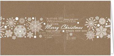 2025 für Firmen | Kategorie - Kraftpapier Optik - | Motiv: Eiskristalle - Artikel Nummer 1116-808