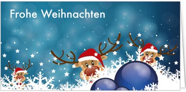 2025 für Firmen | Kategorie Humor | Motiv: Neugierige Rentiere - Artikel Nummer 11179