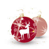 Weihnachtskarten-Dekore