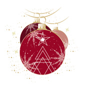 Weihnachtskarten-Dekore