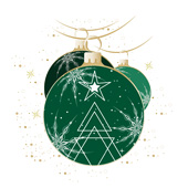 Weihnachtskarten-Dekore