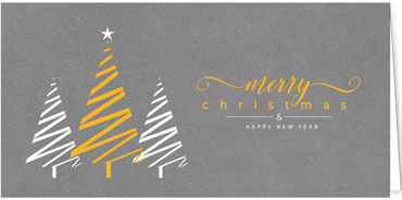 2025 für Firmen | Kategorie - Silber Struktur Optik - | Motiv: Baumtrio - Artikel Nummer 1120-807