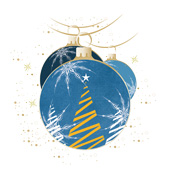 Weihnachtskarten-Dekore