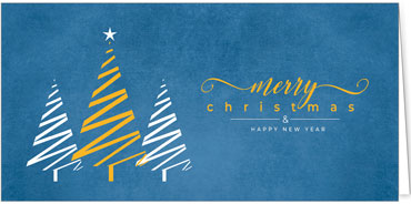 2025 für Firmen | Kategorie - Blaue Struktur Optik - | Motiv: Baumtrio - Artikel Nummer 1120-810