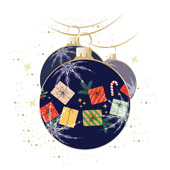 Weihnachtskarten-Dekore