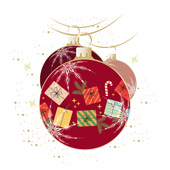 Weihnachtskarten-Dekore