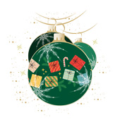 Weihnachtskarten-Dekore