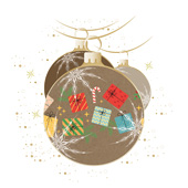 Weihnachtskarten-Dekore