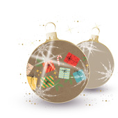 Weihnachtskarten-Dekore