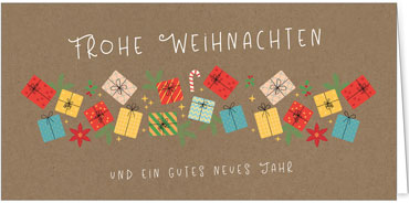 2025 für Firmen | Kategorie - Kraftpapier Optik - | Motiv: Paketborte - Artikel Nummer 1121-808