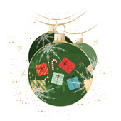 Weihnachtskarten-Dekore