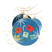 Weihnachtskarten-Dekore