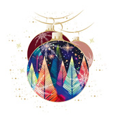 Weihnachtskarten-Dekore