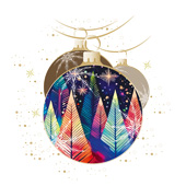 Weihnachtskarten-Dekore