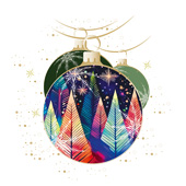 Weihnachtskarten-Dekore