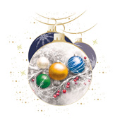 Weihnachtskarten-Dekore