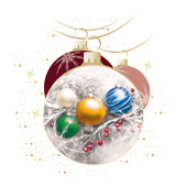 Weihnachtskarten-Dekore