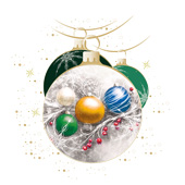 Weihnachtskarten-Dekore