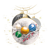 Weihnachtskarten-Dekore