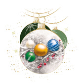 Weihnachtskarten-Dekore