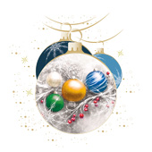 Weihnachtskarten-Dekore