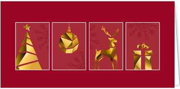 2025 für Firmen | Kategorie Rote Impressionen | Motiv: Goldquartett - Artikel Nummer 1125-805