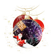 Weihnachtskarten-Dekore