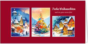 2025 für Firmen | Kategorie Rote Impressionen | Motiv: Adventstrio - Artikel Nummer 1127-805