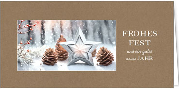 2025 für Firmen | Kategorie - Kraftpapier Optik - | Motiv: Wunschstern - Artikel Nummer 1128-808