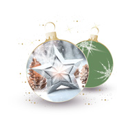 Weihnachtskarten-Dekore