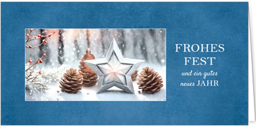 2025 für Firmen | Kategorie - Blaue Struktur Optik - | Motiv: Wunschstern - Artikel Nummer 1128-810