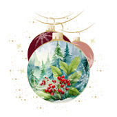 Weihnachtskarten-Dekore