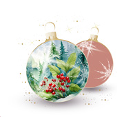 Weihnachtskarten-Dekore