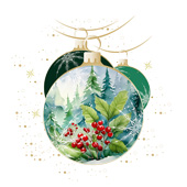 Weihnachtskarten-Dekore