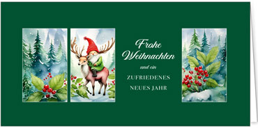 2025 für Firmen | Kategorie Grüne Impressionen | Motiv: Waldtrio - Artikel Nummer 1129-806