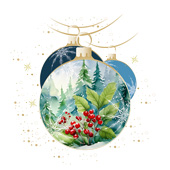 Weihnachtskarten-Dekore