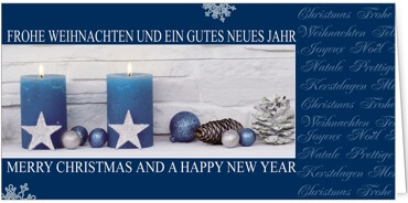 2025 für Firmen | Kategorie Blaue Impressionen | Motiv: Blaue Kerzenimpressionen - Artikel Nummer 11319