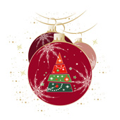 Weihnachtskarten-Dekore