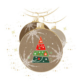 Weihnachtskarten-Dekore