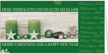 2025 für Firmen | Kategorie Grüne Impressionen | Motiv: Grüne Kerzenimpressionen - Artikel Nummer 11334