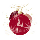 Weihnachtskarten-Dekore